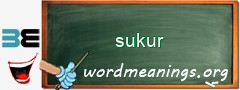 WordMeaning blackboard for sukur
